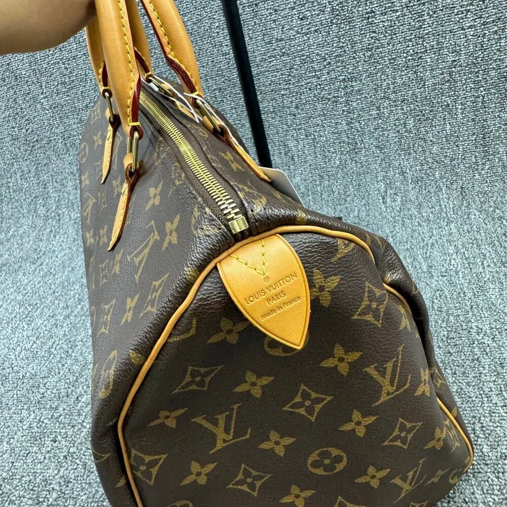 Louis Vuitton Speedy 35 Brown Monogram Canvas Tote 699-062425